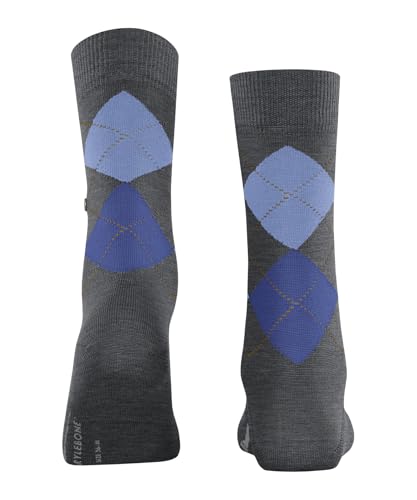 burlington-marylebone-chaussettes-femme-laine-fantaisie-argyle-gris-dark-grey-30 image 7