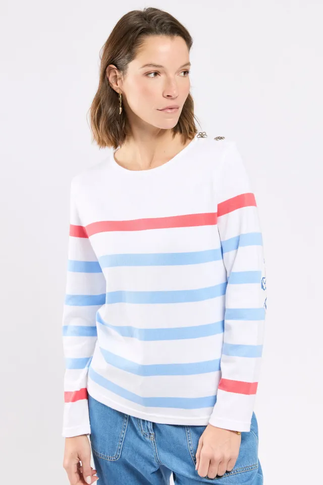 armor-lux-marini-re-femme-coudi-res-contrast-es-coton image 1