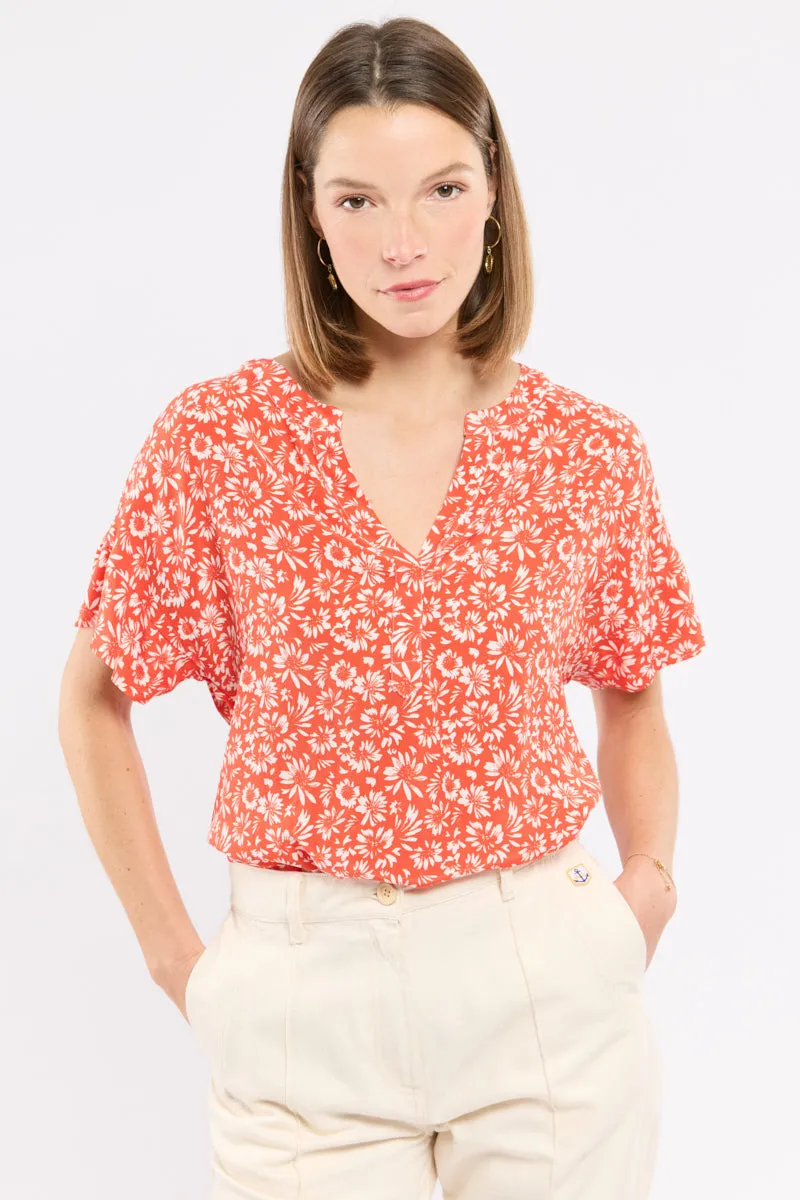 armor-lux-blouse-imprim-e-femme-cupro-floral-fluide image 1