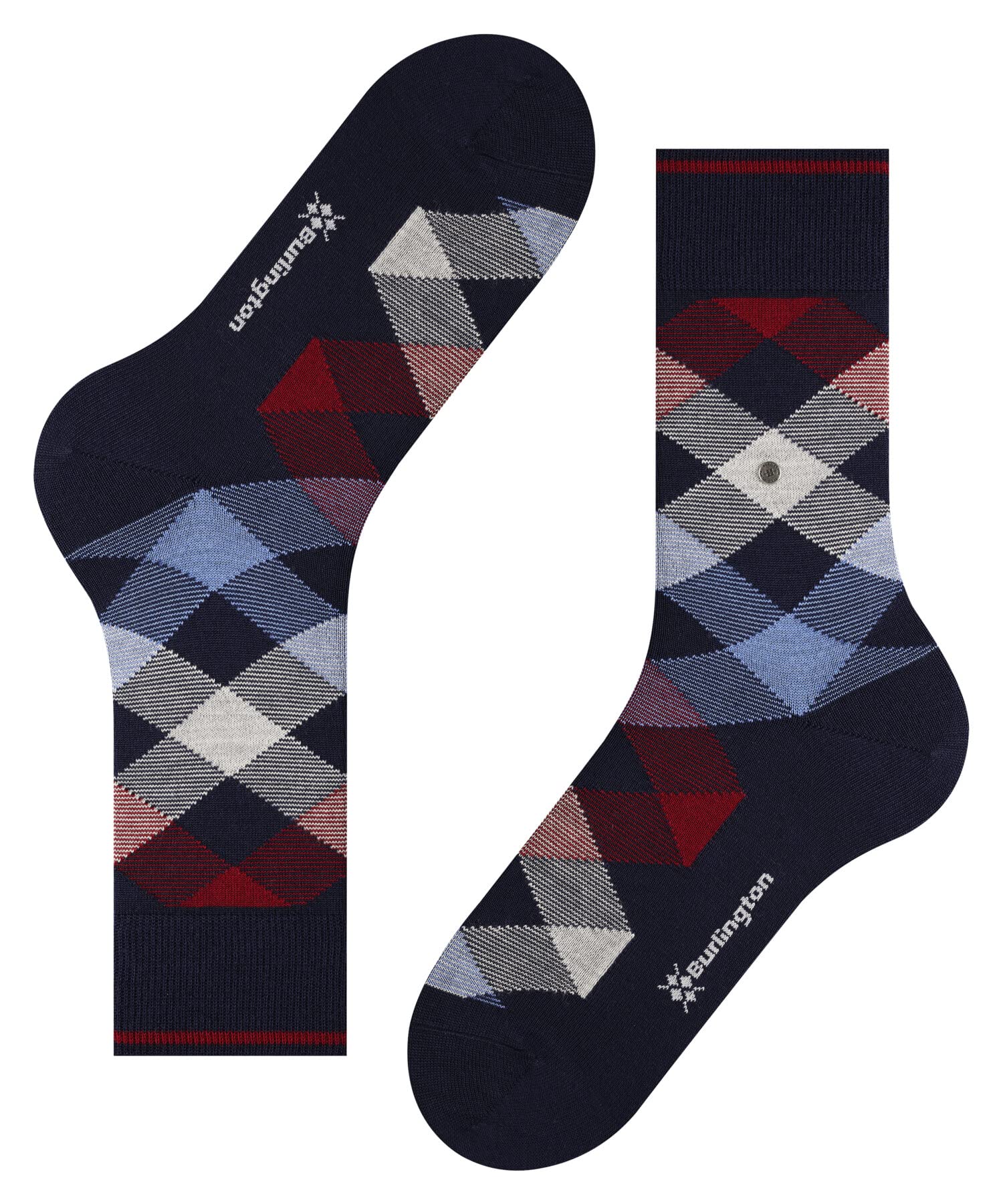 burlington-newcastle-chaussettes-homme-laine-fantaisie-bleu-marine-40-46 image 6
