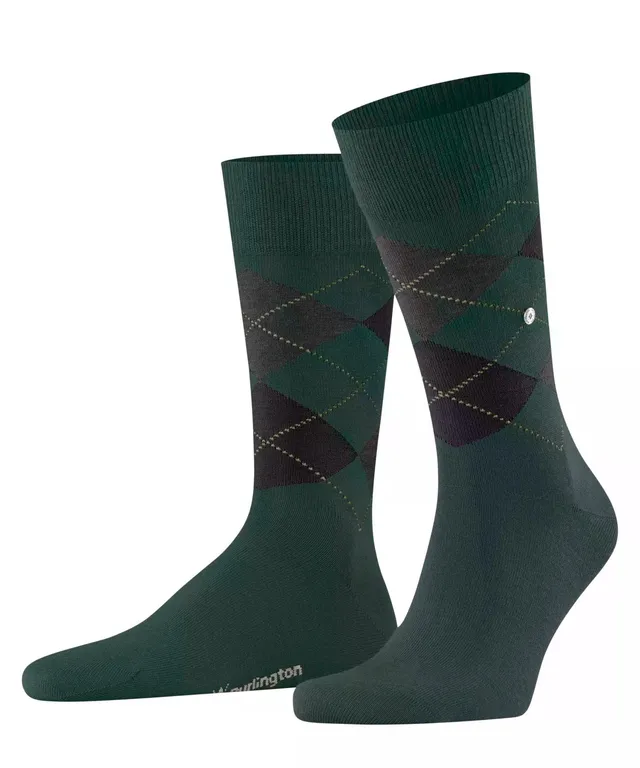 burlington-edinburgh-chaussettes-homme-vert-forest-7450-40-46 image 1