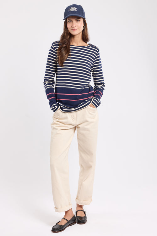 armor-lux-marini-re-femme-coton-interlock-boutons-paules image 4