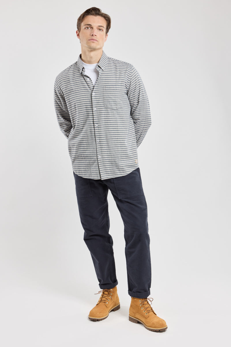 armor-lux-chemise-ray-e-coupe-droite-homme-coton-manches-longues image 4