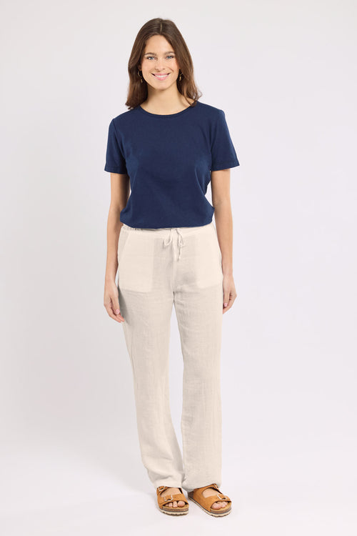 armor-lux-pantalon-femme-coupe-droite-lin-taille-lastiqu-e image 2