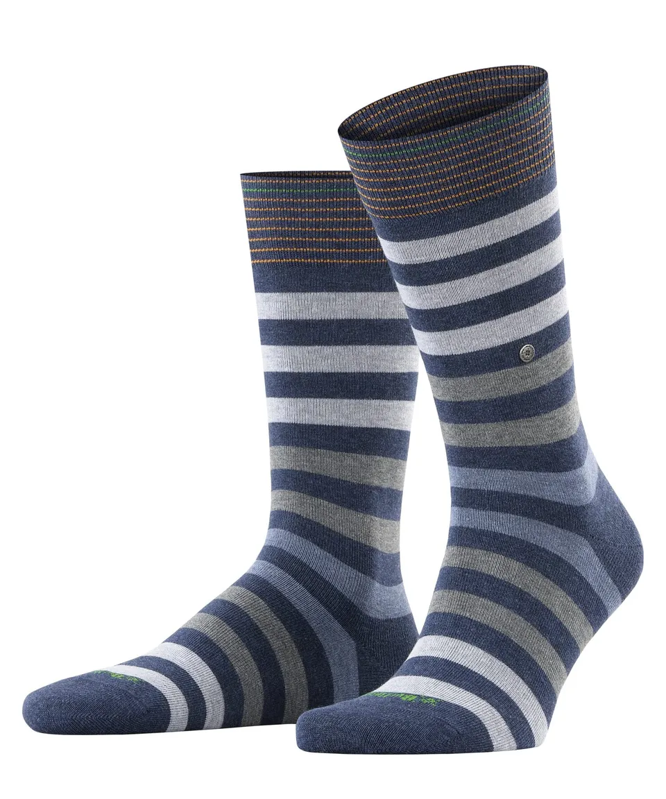 burlington-blackpool-chaussettes-homme-coton-bleu-dark-blue-melange-6688-40-46 image 1