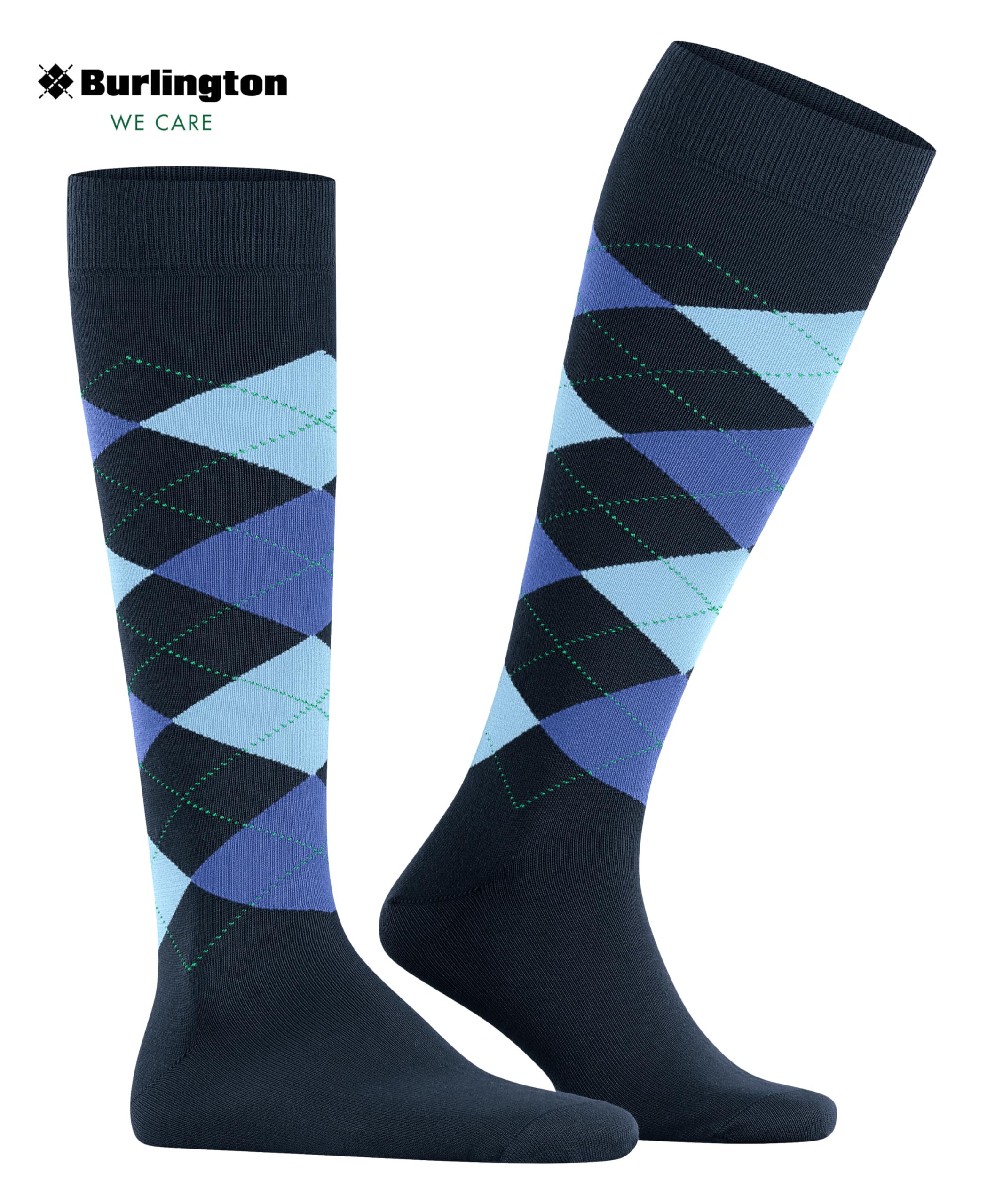 chaussettes-longues-burlington-king-coton-fantaisie-bleu-marine-40-46 image 4