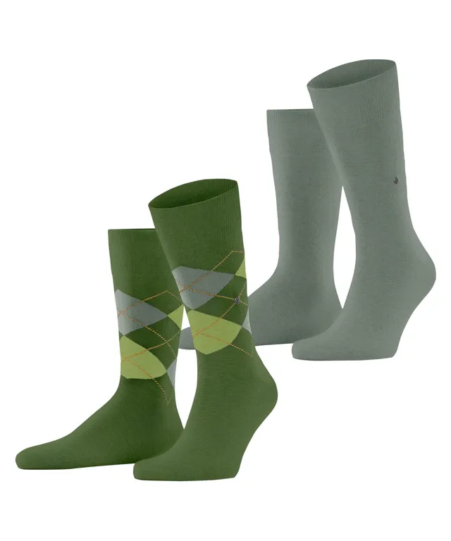 burlington-everyday-argyle-mix-multipack-chaussettes-homme-coton-vert-fir-green- image 1