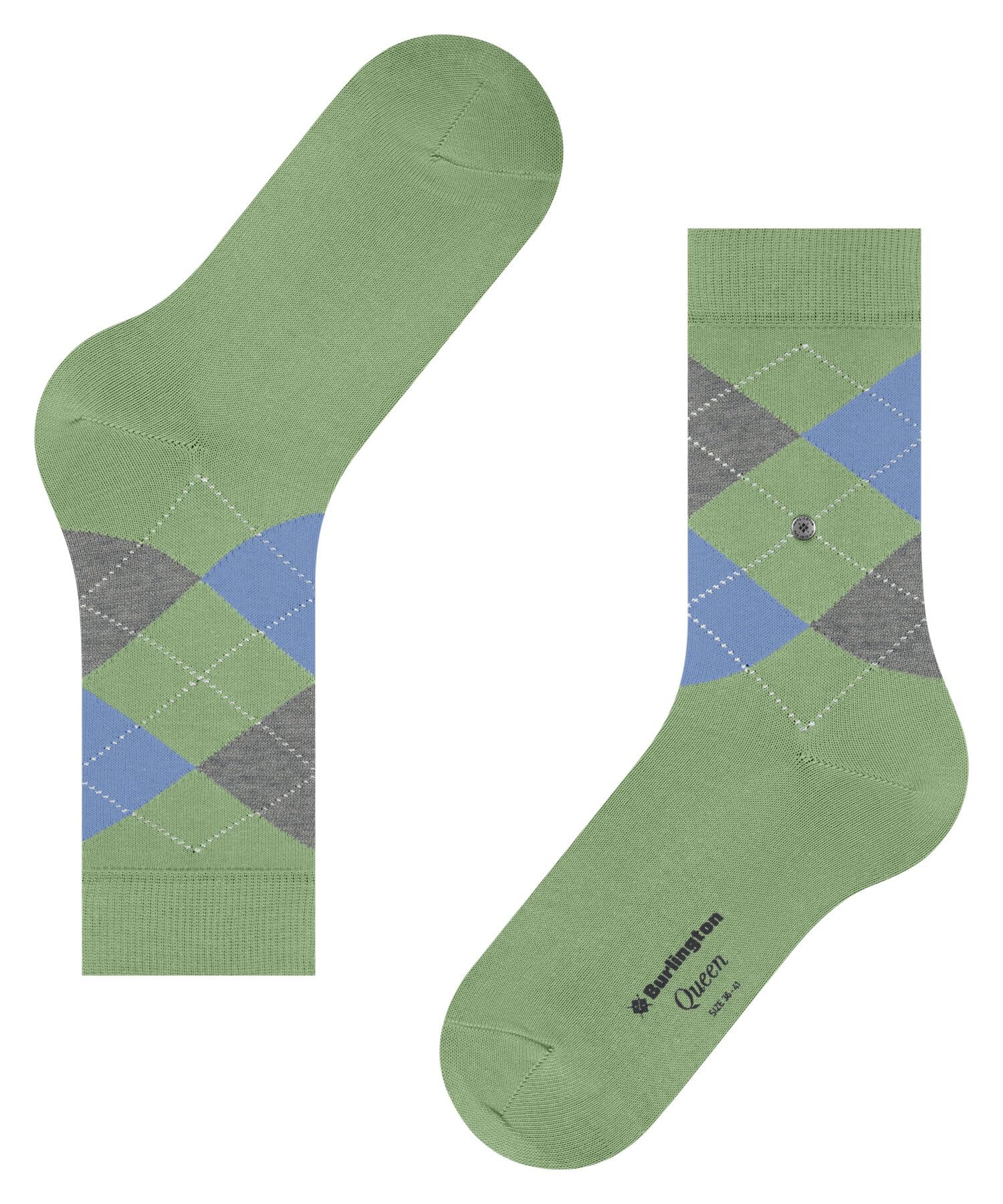 burlington-queen-w-chaussettes-femme-coton-fantaisie-1-paire-vert-persian-green- image 6