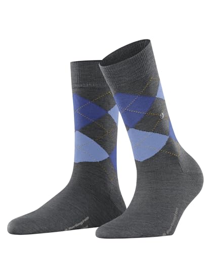 burlington-marylebone-chaussettes-femme-laine-fantaisie-argyle-gris-dark-grey-30 image 6