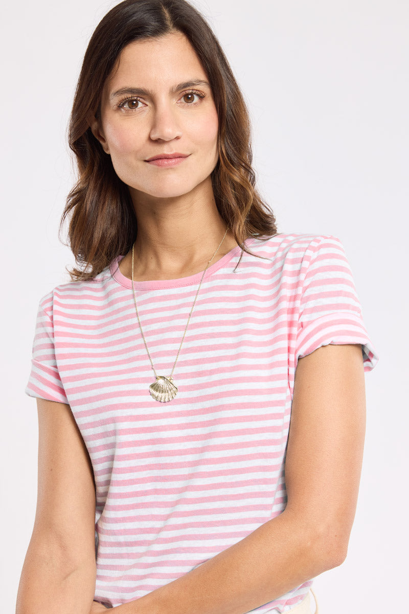 armor-lux-t-shirt-femme-ray-coton-et-lin-coupe-ajust-e image 2