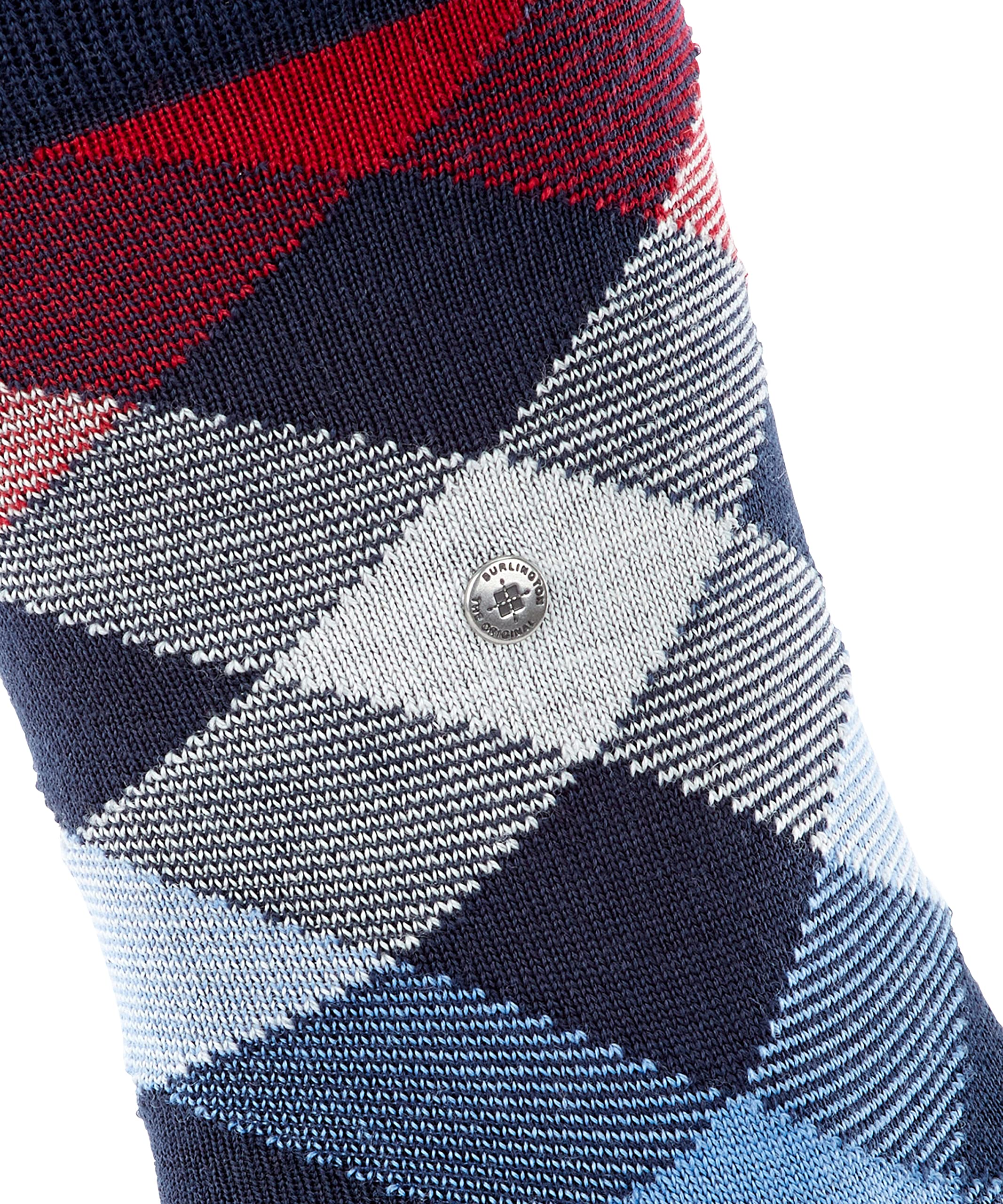 burlington-newcastle-chaussettes-homme-laine-fantaisie-bleu-marine-40-46 image 7