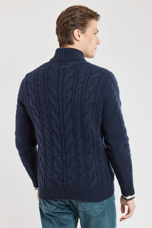 armor-lux-pull-col-zipp-homme-100-laine-torsades image 4