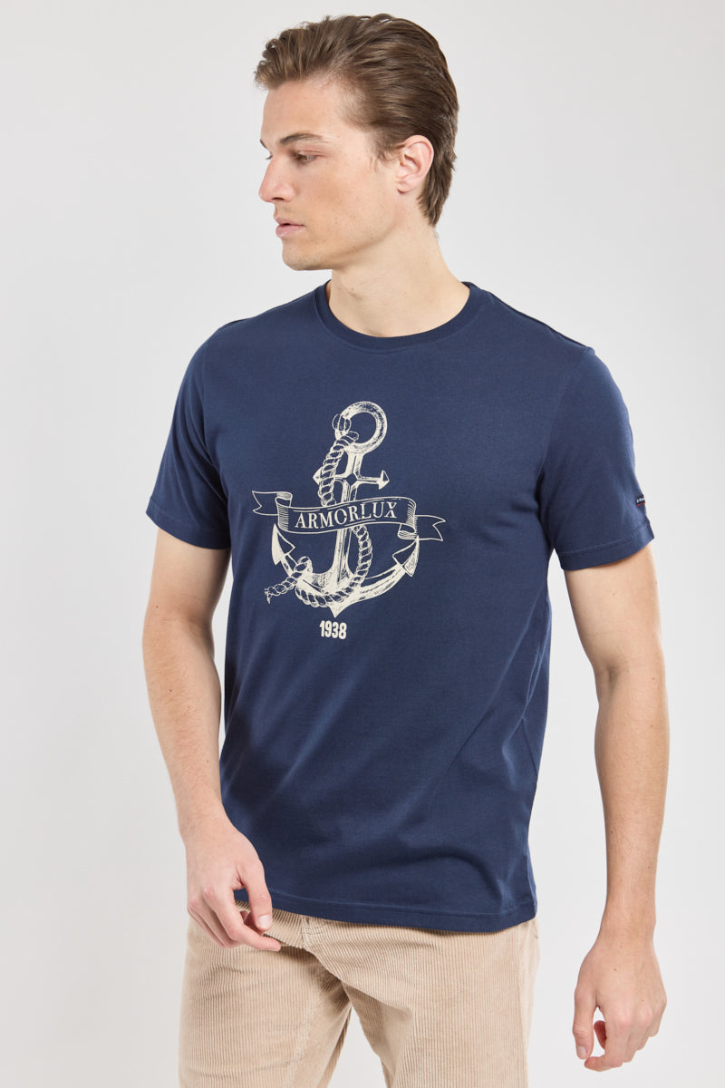 armor-lux-t-shirt-ancre-homme-coton-l-ger-160g image 4