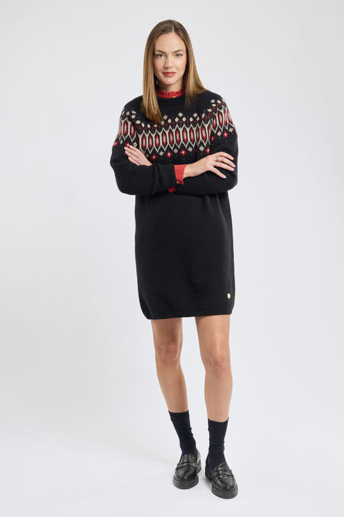 armor-lux-robe-h-ritage-femme-jacquard-laine-manches-longues image 3