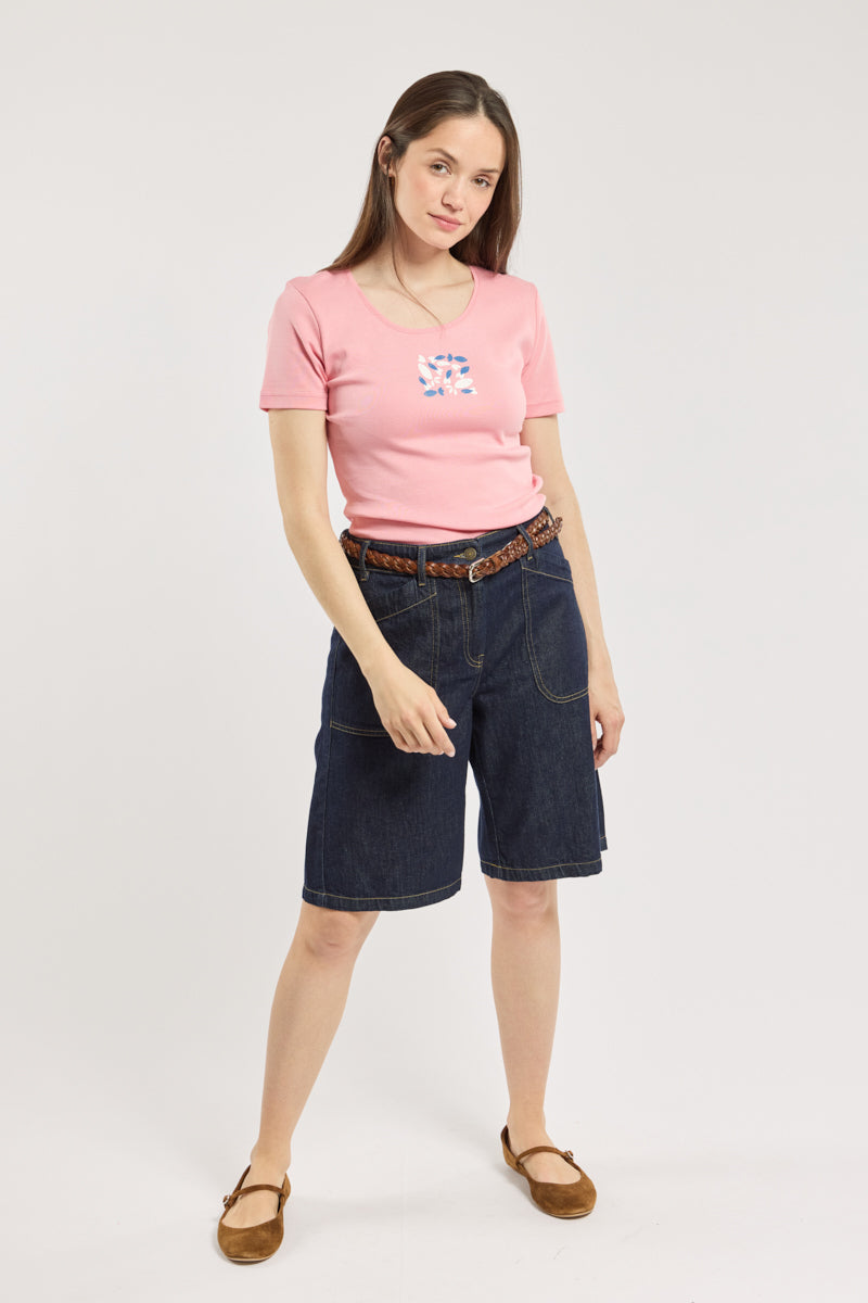armor-lux-t-shirt-femme-s-rigraphi-coton-l-ger-col-rond image 3
