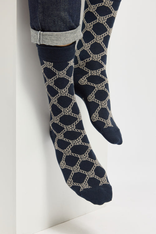 armor-lux-x-maison-broussaud-chaussettes-homme-motif-diamant image 2