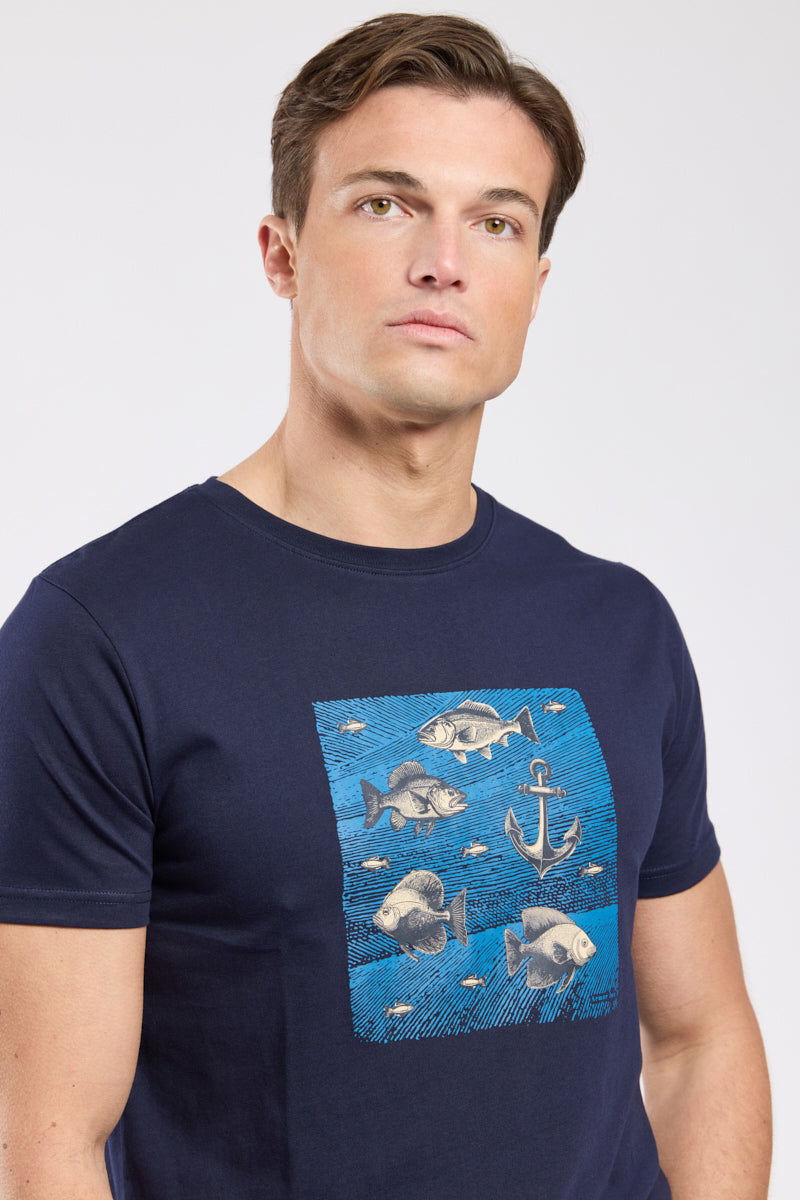 armor-lux-t-shirt-s-rigraphi-marin-homme-en-coton-l-ger image 2