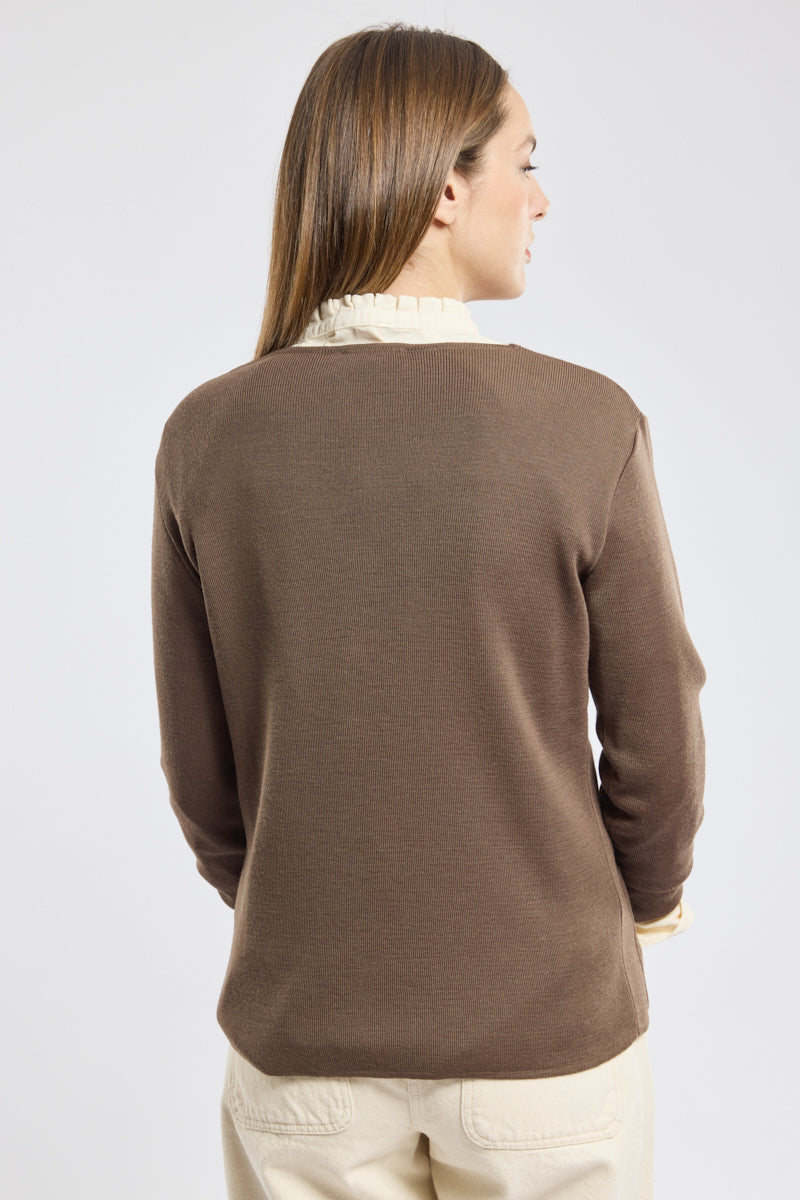 armor-lux-cardigan-femme-col-v-laine-50-poches image 3