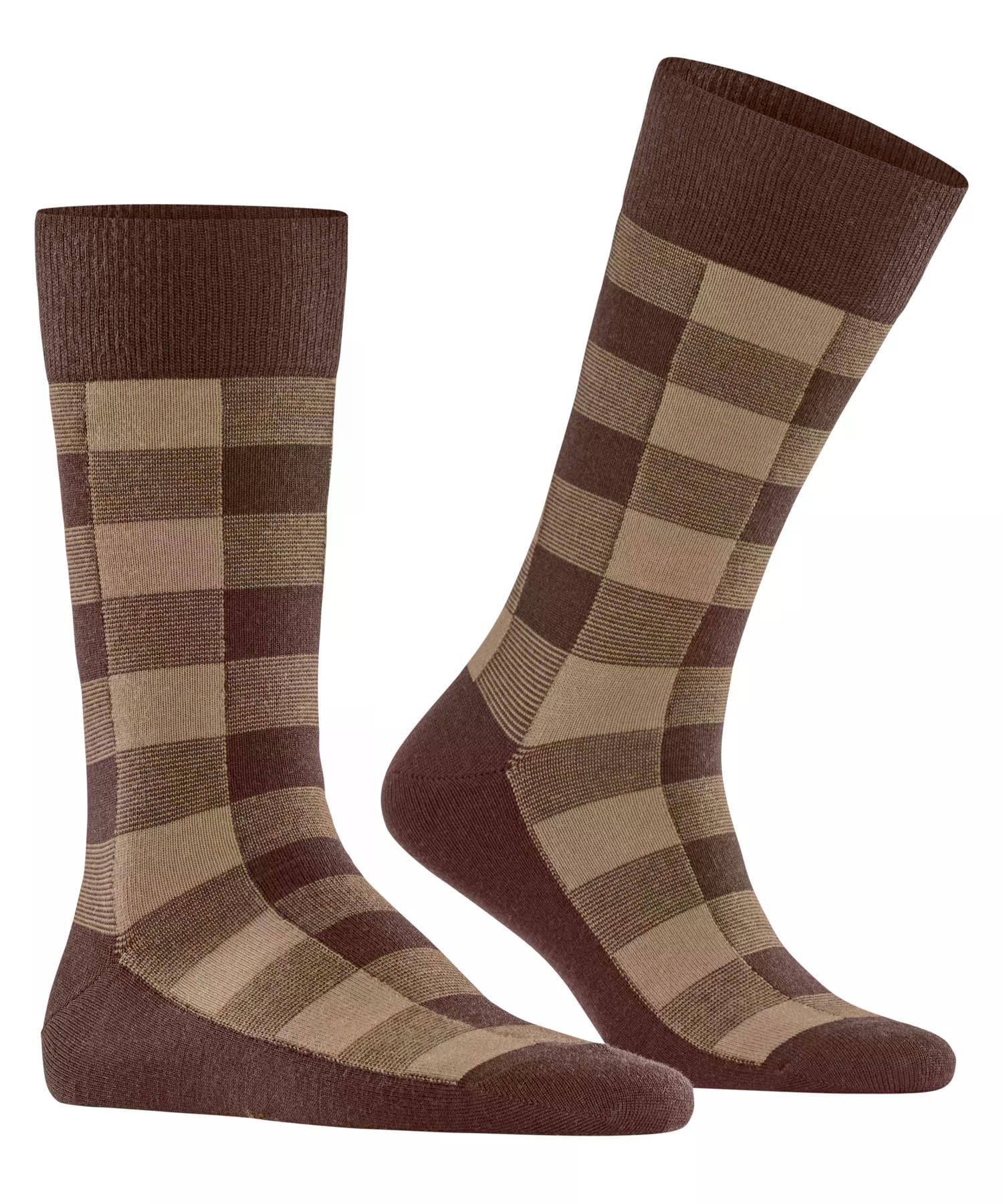 burlington-buffalo-check-chaussettes-homme-laine-marron-hazelnut-40-46 image 5