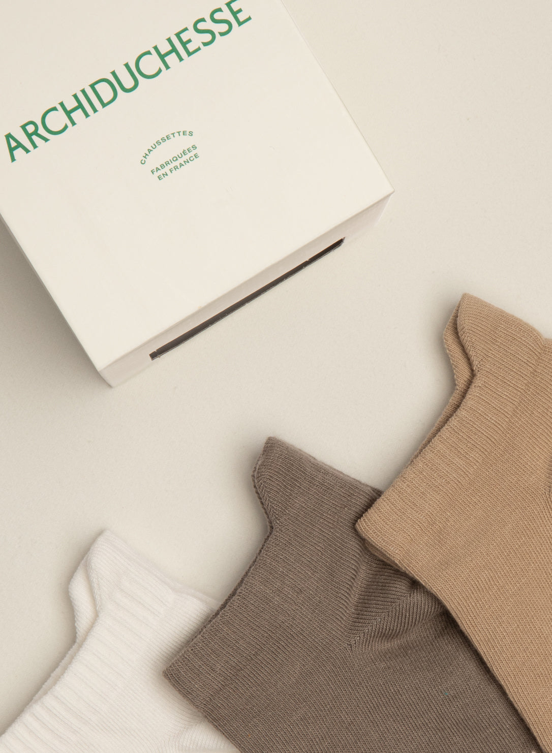 archiduchesse-trio-socquettes-sable-enfant-coffret-3-paires image 3