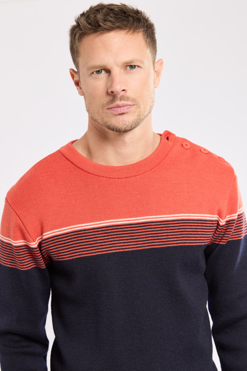 armor-lux-pull-marin-ray-homme-100-laine image 2