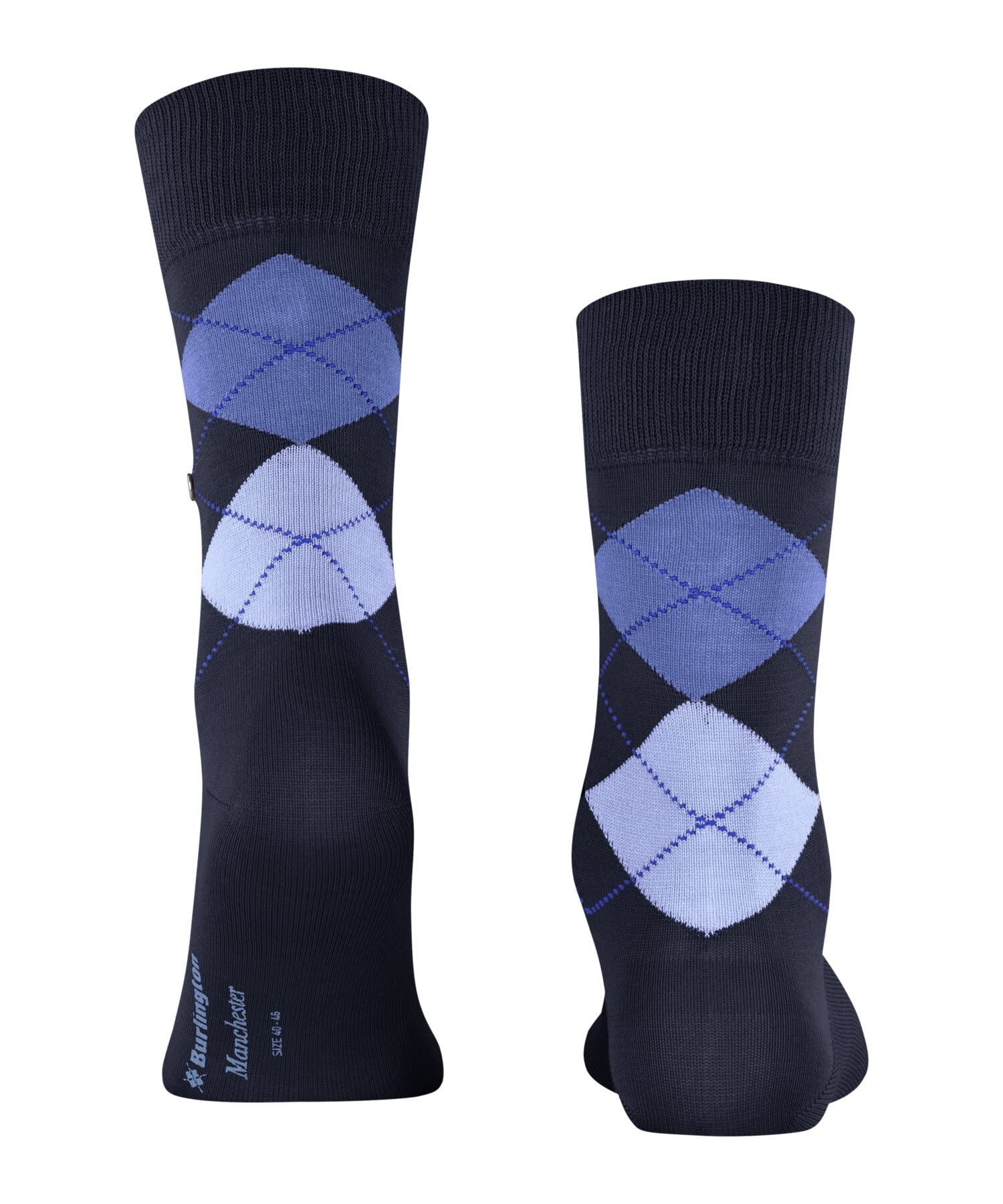 burlington-manchester-chaussettes-homme-coton-losanges-bleu-marine-40-46 image 2