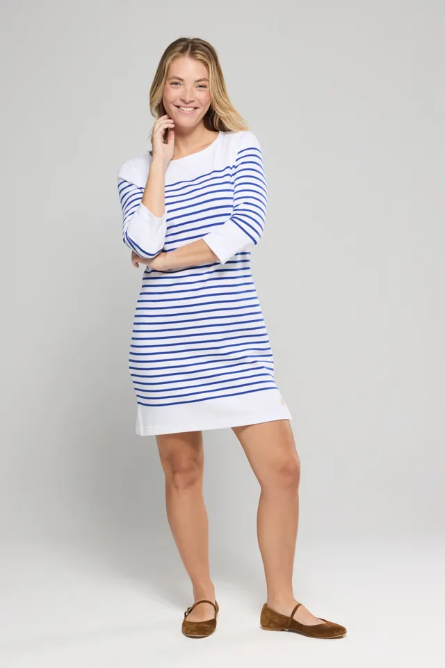armor-lux-robe-ile-tudy-femme-coton-pais-manches-3-4 image 1