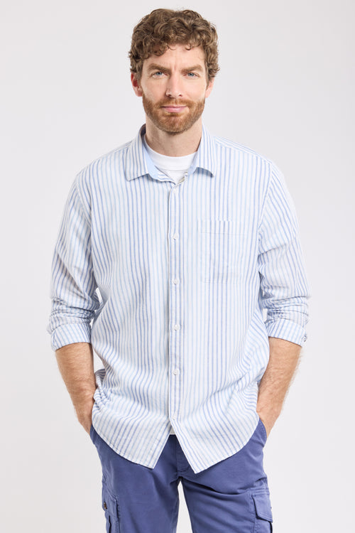 armor-lux-chemise-ray-e-confort-homme-coton-et-lin image 2