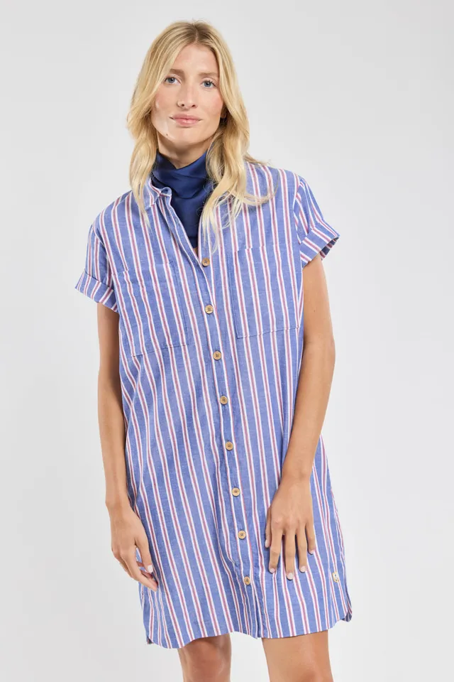 armor-lux-h-ritage-robe-chemise-ray-e-femme-coton-et-lin image 1