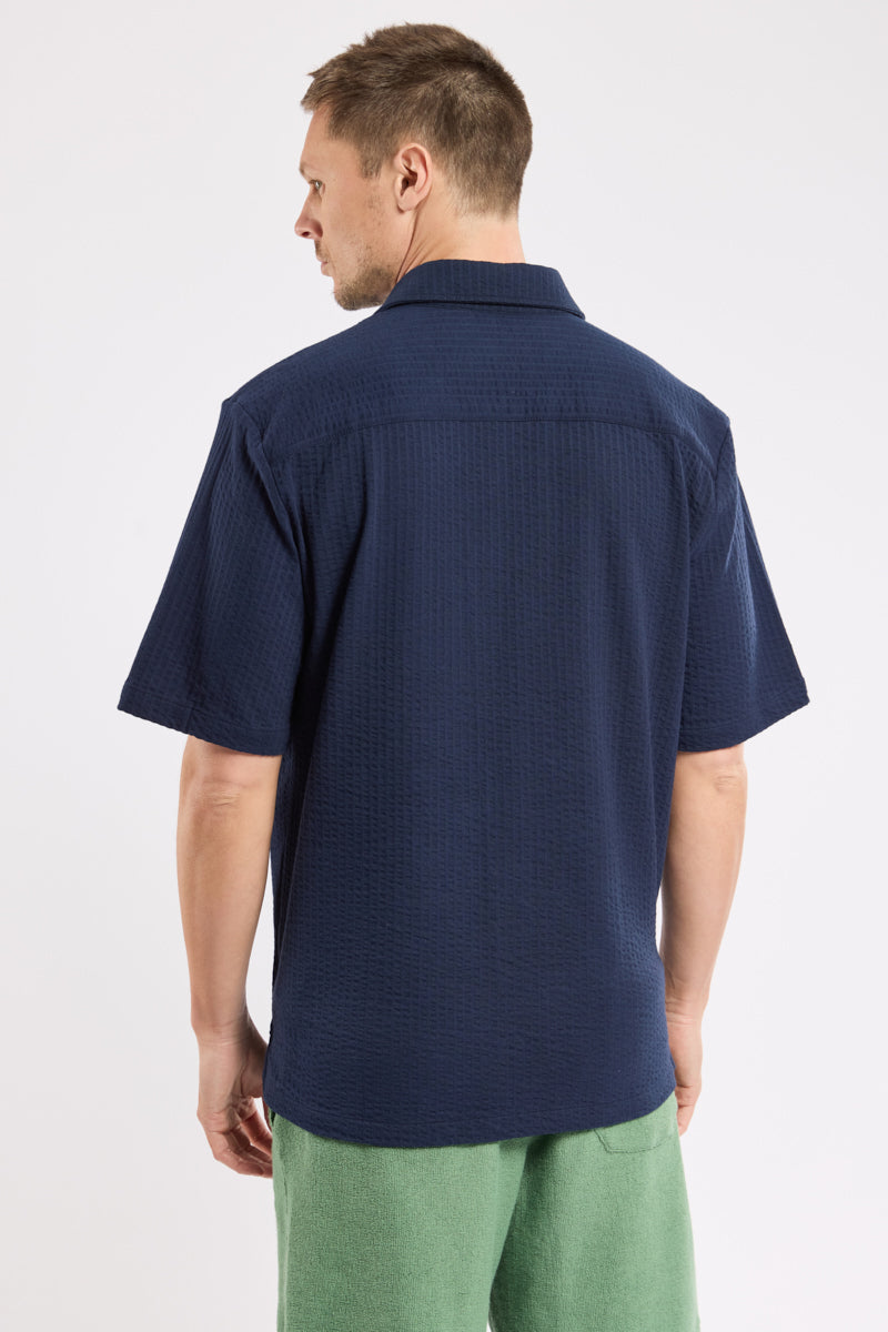 armor-lux-chemise-manches-courtes-homme-maille-gaufr-e image 5
