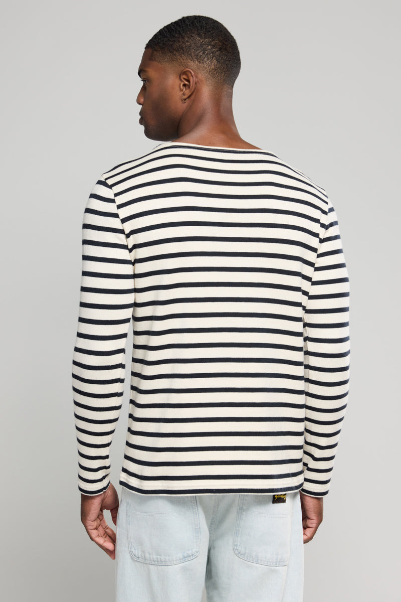 armor-lux-marini-re-homme-coton-bio-rustique-manches-longues image 4