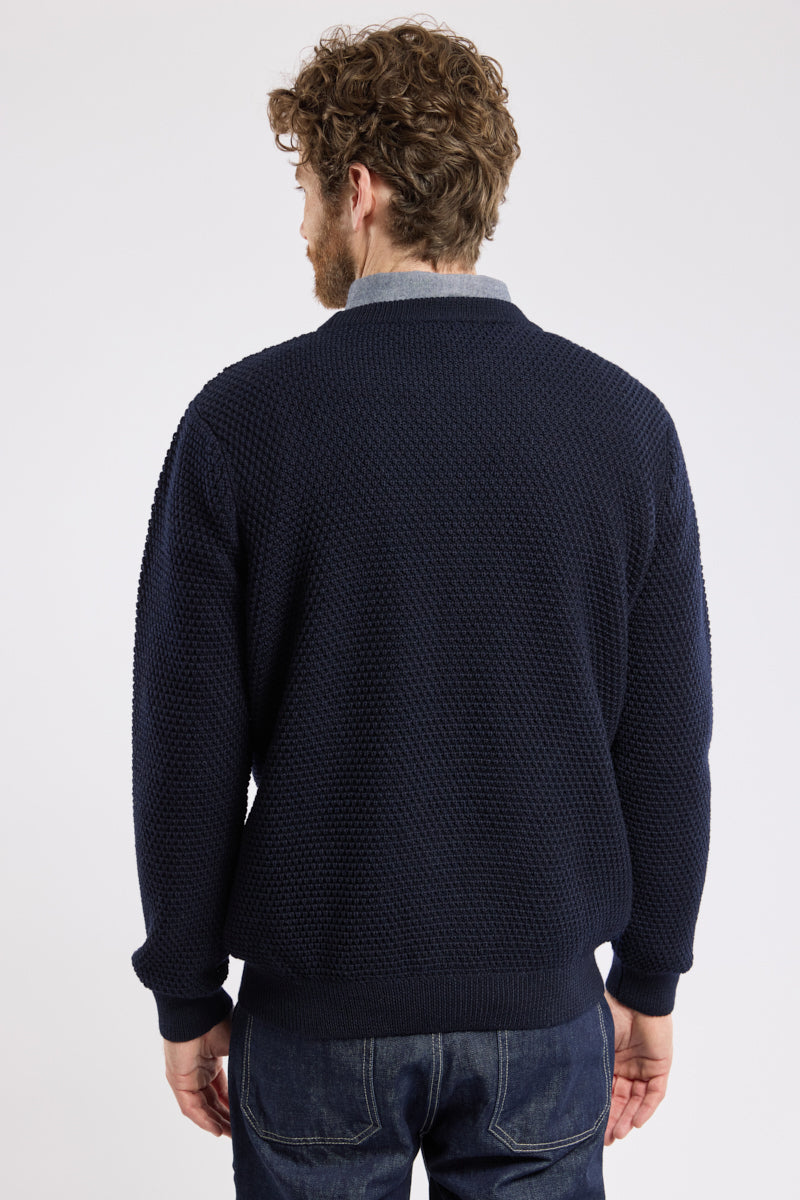 armor-lux-pull-col-rond-heritage-homme-100-laine-point-fantaisie image 4