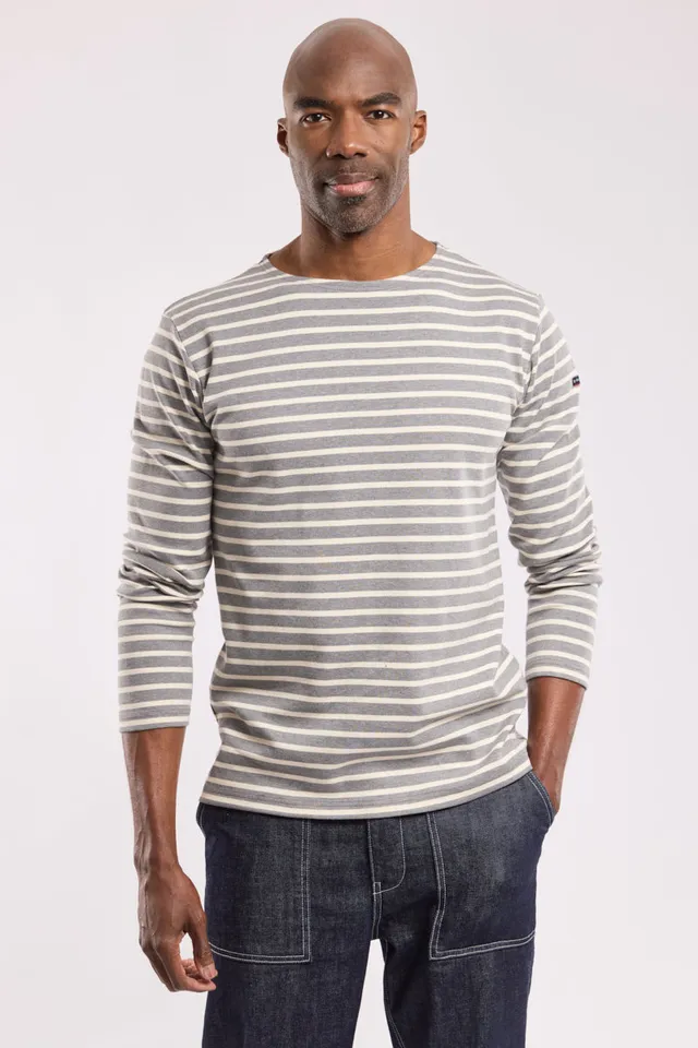 armor-lux-marini-re-homme-manches-longues-coton-pais-col-bateau-7 image 1