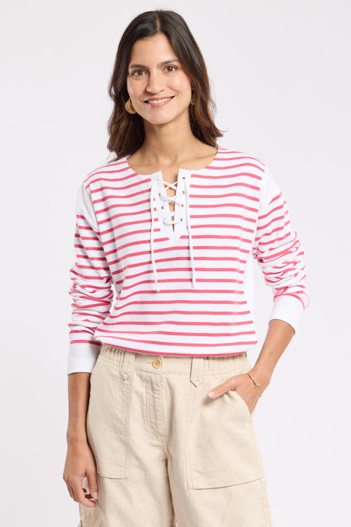 armor-lux-marini-re-femme-col-la-age-coton-pais image 2
