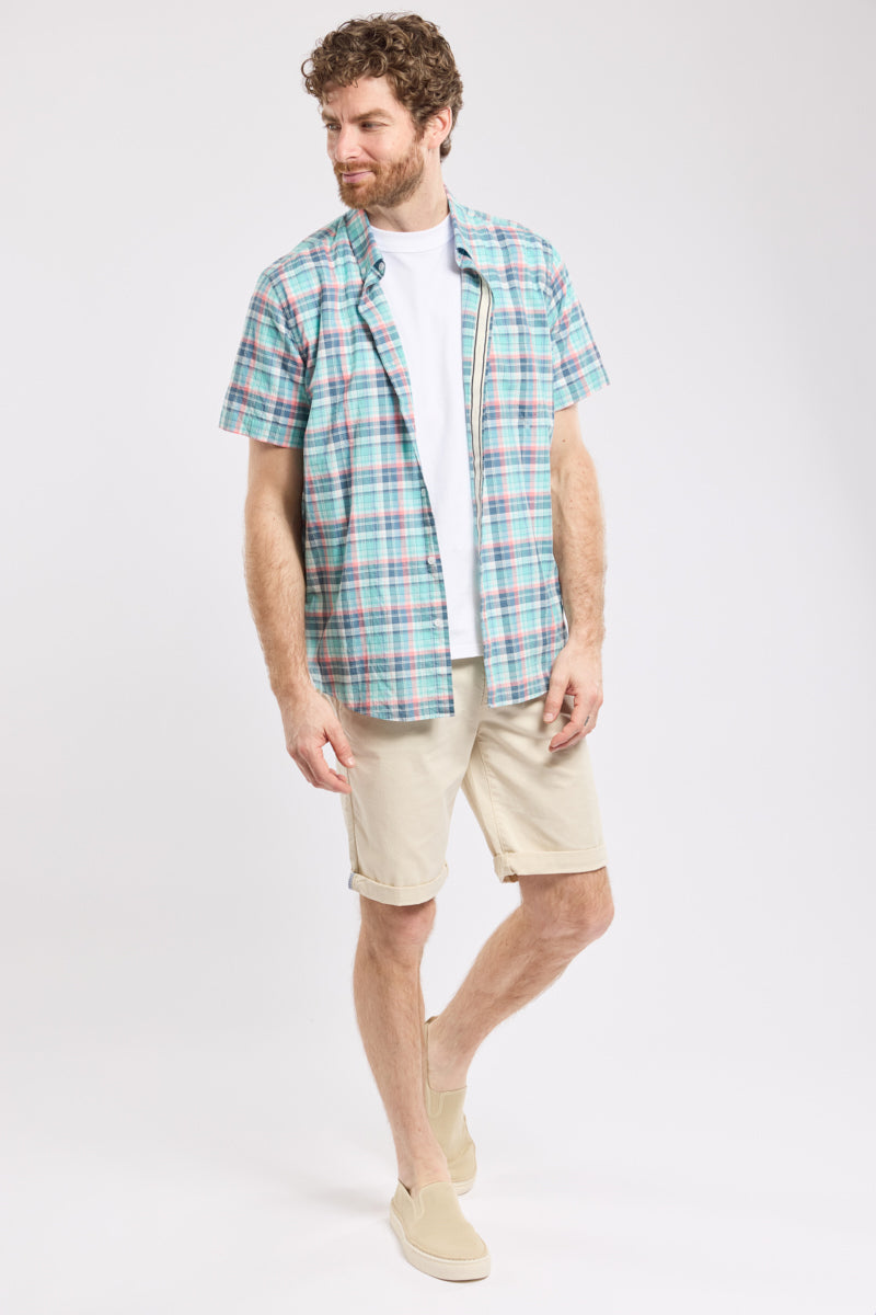 armor-lux-chemise-carreaux-chemise-homme-manches-courtes-coton image 4