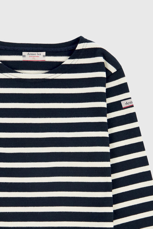 armor-lux-marini-re-enfant-coton-fairtrade-col-bateau-manches-longues image 3