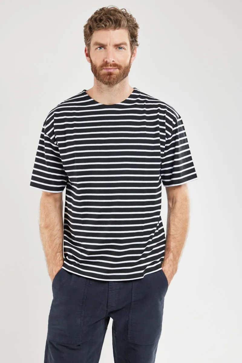 armor-lux-marini-re-amiral-manches-courtes-coton-l-ger-col-rond image 1