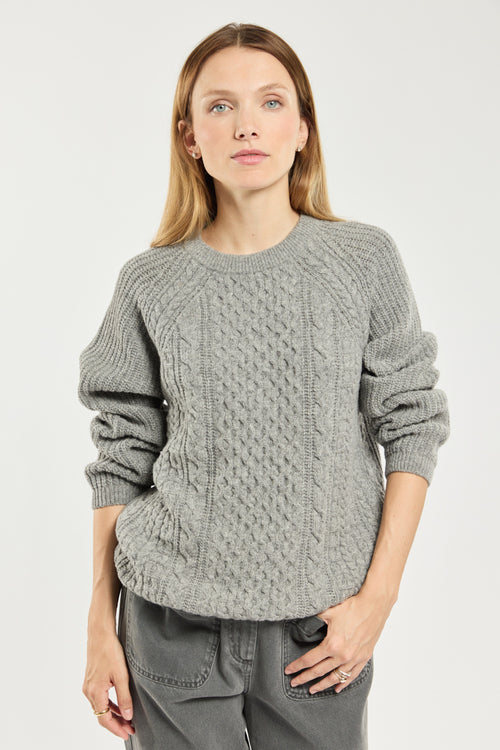 armor-lux-fouesnant-pull-irlandais-aran-femme-80-laine image 3