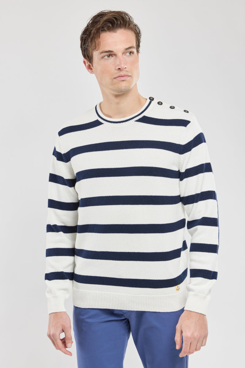 armor-lux-pull-marin-avec-coudi-res-h-ritage-coton-homme image 5