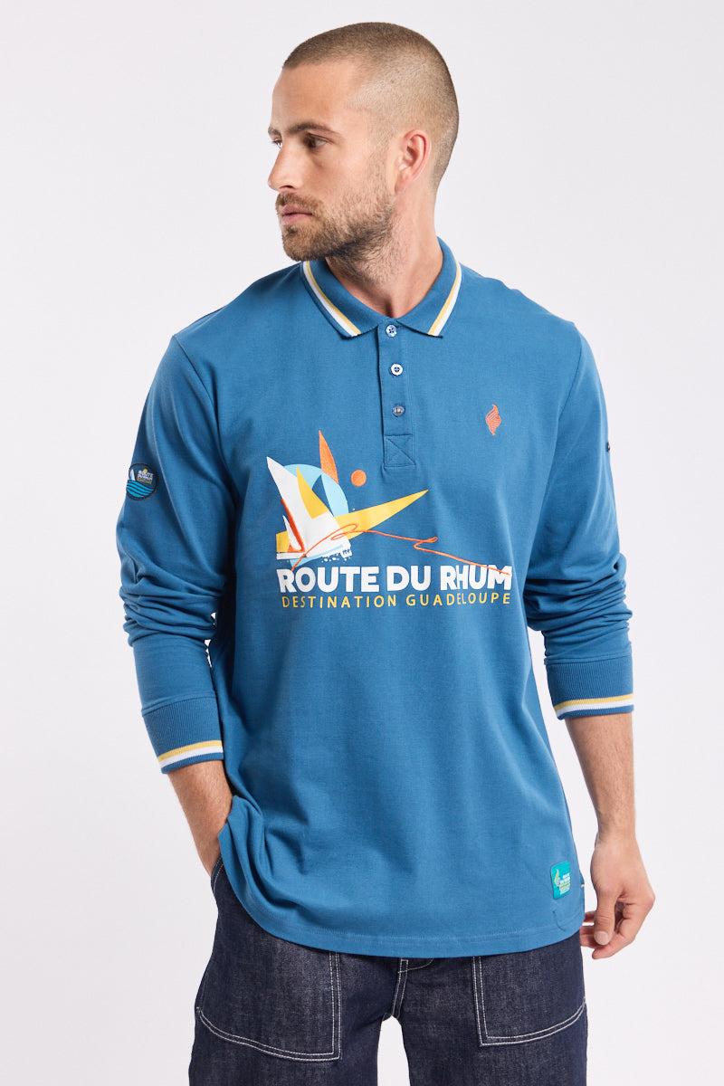 armor-lux-polo-manches-longues-route-du-rhum-2022-destination-guadeloupe-homme image 3