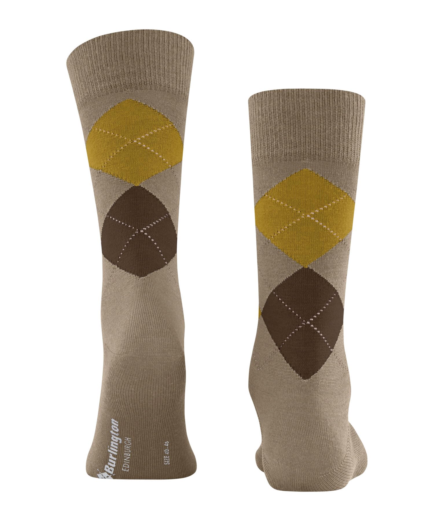 burlington-edinburgh-chaussettes-homme-marron-sun-5039-40-46-laine-fantaisie image 2