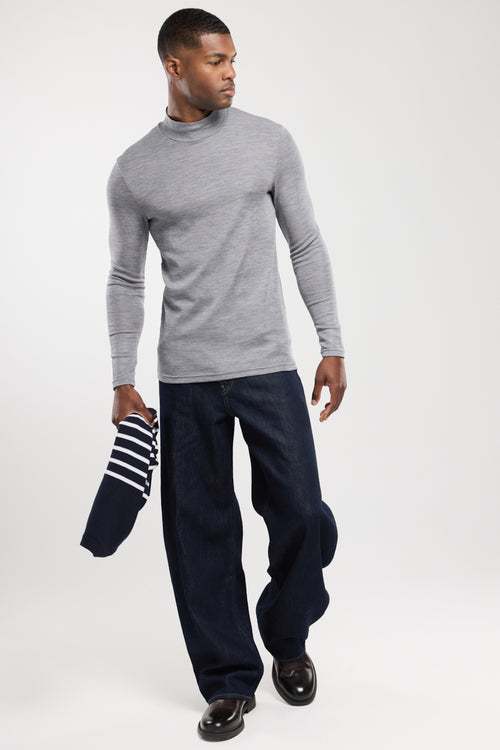 armor-lux-t-shirt-h-ritage-col-montant-manches-longues-laine-et-soie-homme-slim image 4