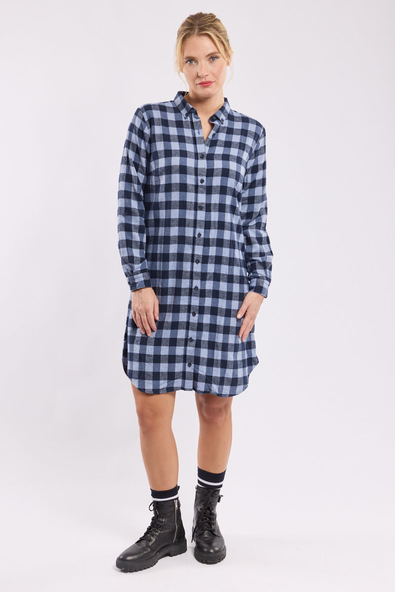 armor-lux-robe-chemise-carreaux-robe-manches-longues image 1