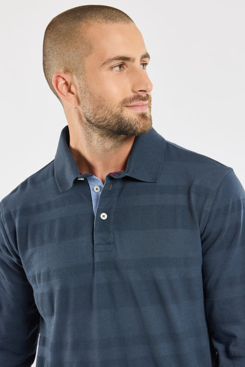 armor-lux-polo-ray-homme-manches-longues-h-ritage-piqu-coton image 3