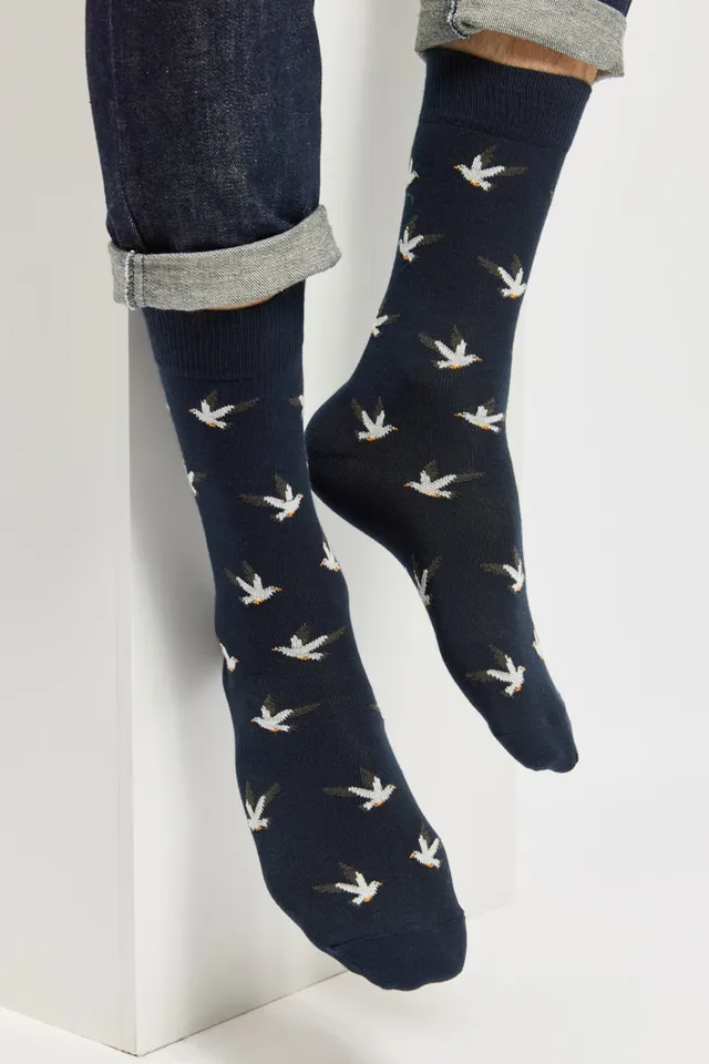 armor-lux-x-maison-broussaud-chaussettes-homme-mouettes-coton image 1