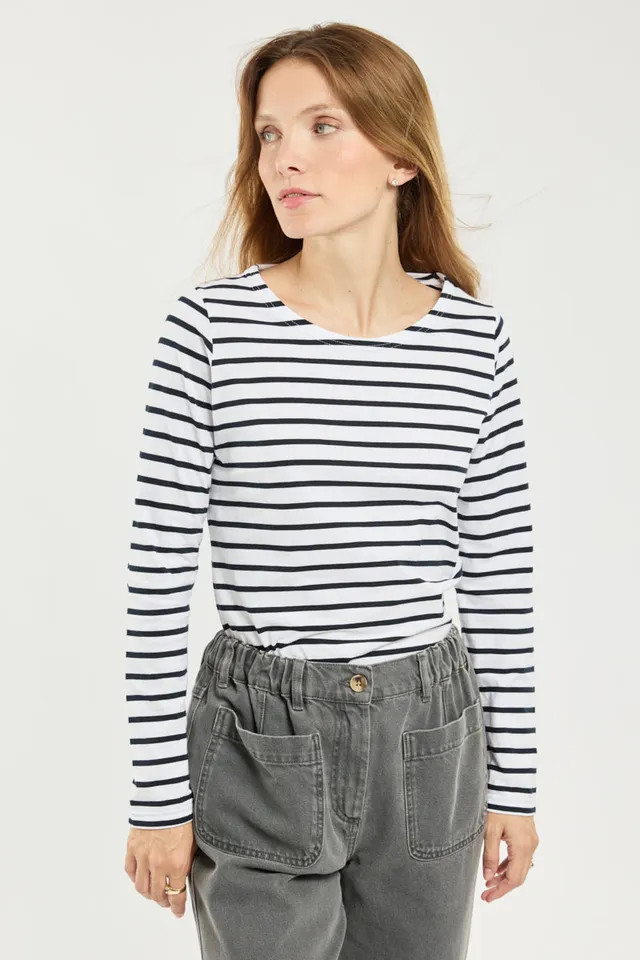 armor-lux-marini-re-plozevet-femme-coton-l-ger-peign image 1