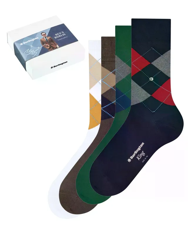 burlington-ben-box-chaussettes-homme-4-paires-white-blue-green-brown-mix-0010-40 image 1