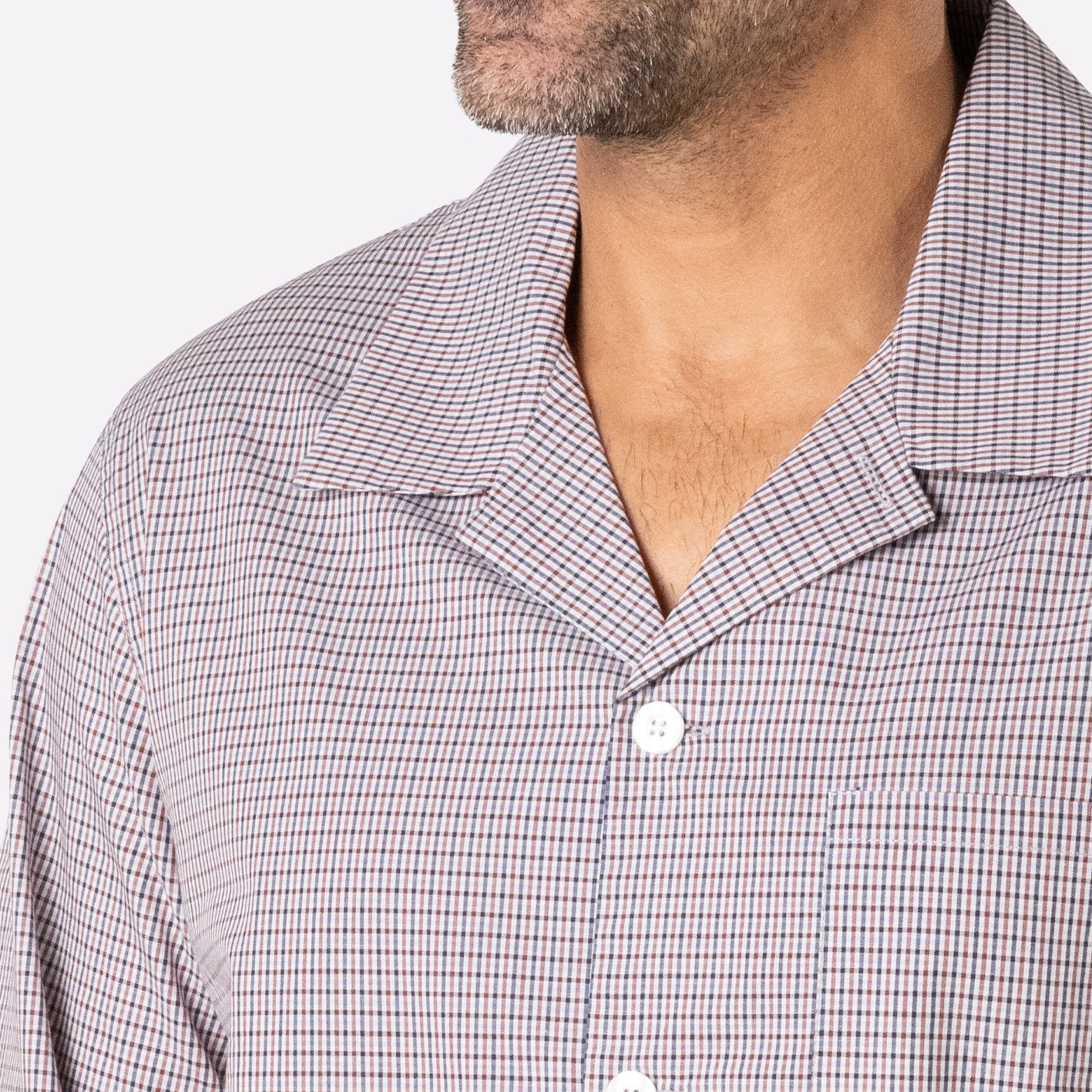 pyjama-long-homme-ouvert-popeline-eminence image 2