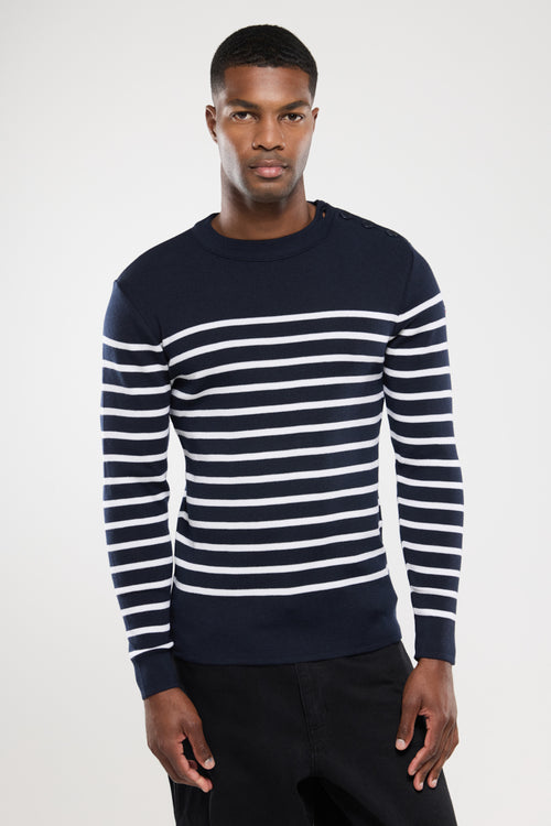 armor-lux-goulenez-pull-marin-ray-homme-100-laine image 2