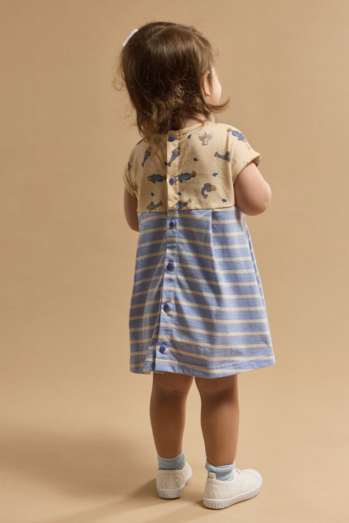armor-lux-robe-b-b-manches-courtes-coton-fonds-marins image 4